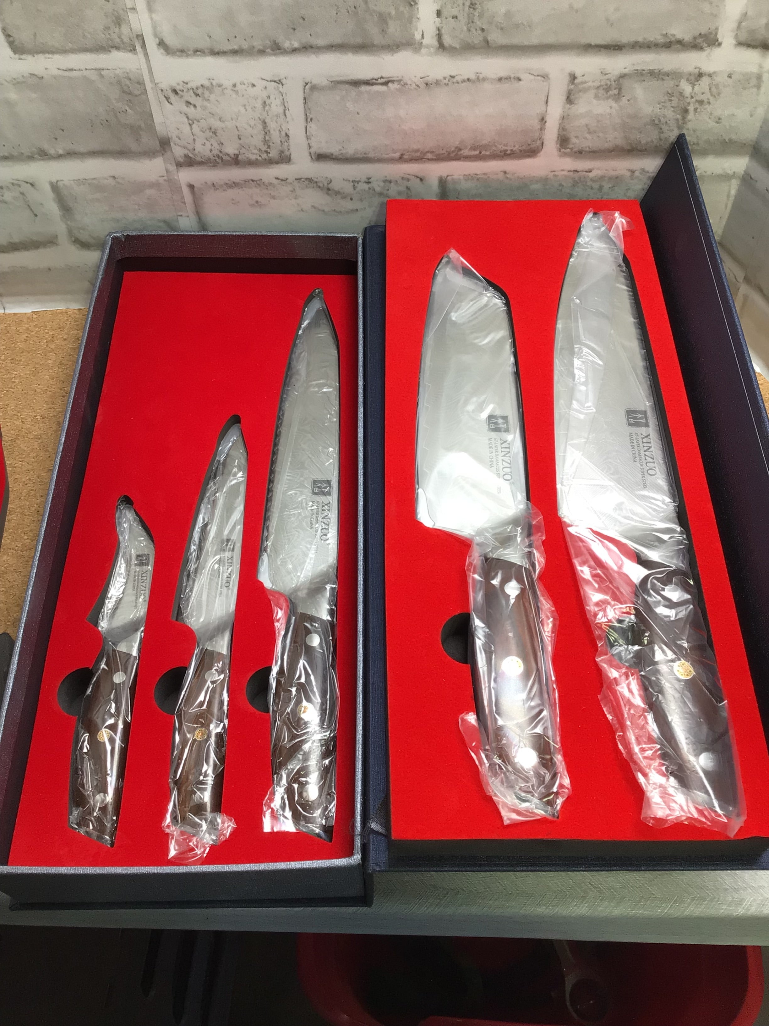 XINZUO Damascus Steel 5Pcs Kitchen Knife, Professional Japanese *NEW* (7776195248366)
